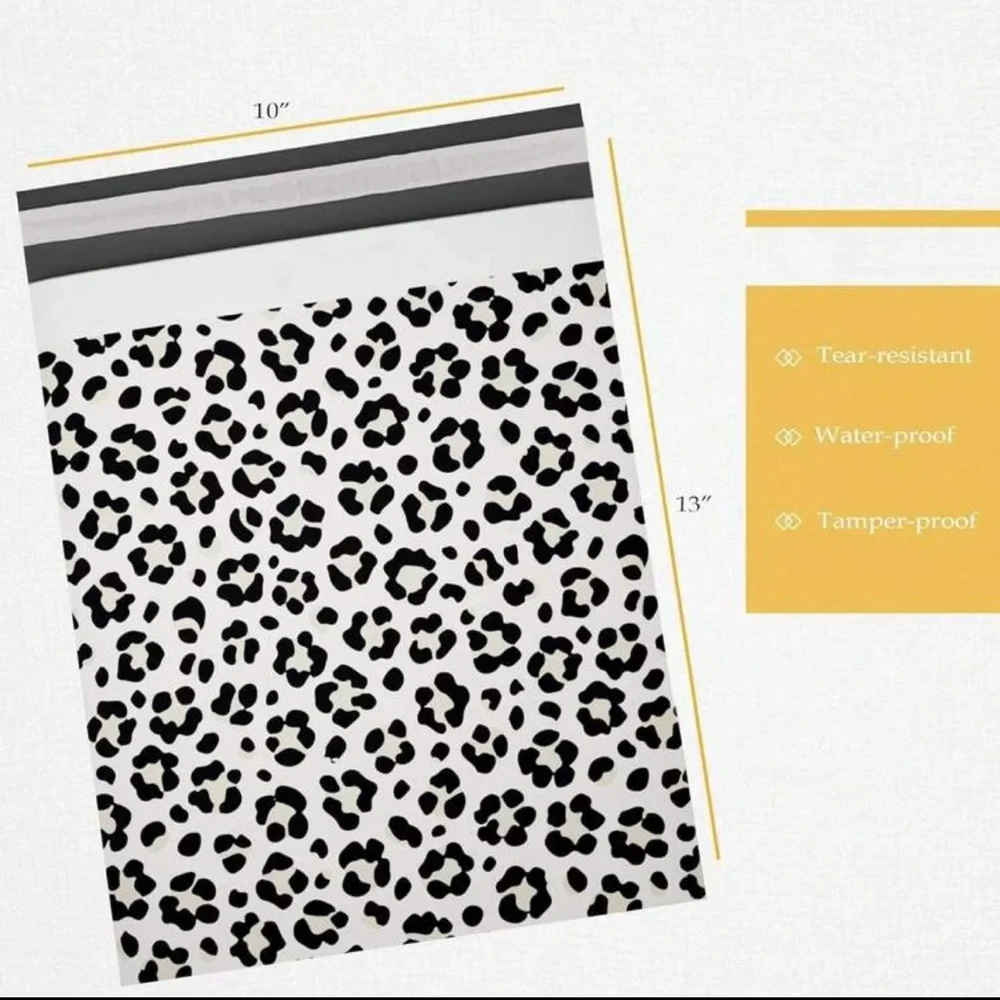 Leopard Print Thank You Poly Mailers, 20 ct